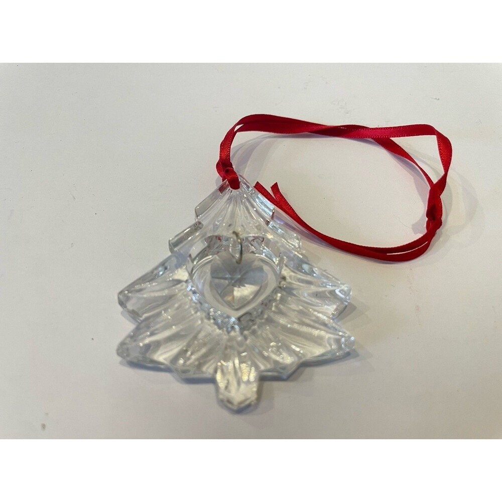 Vtg Gorham Full Lead Crystal Tree Christmas Tree Ornament